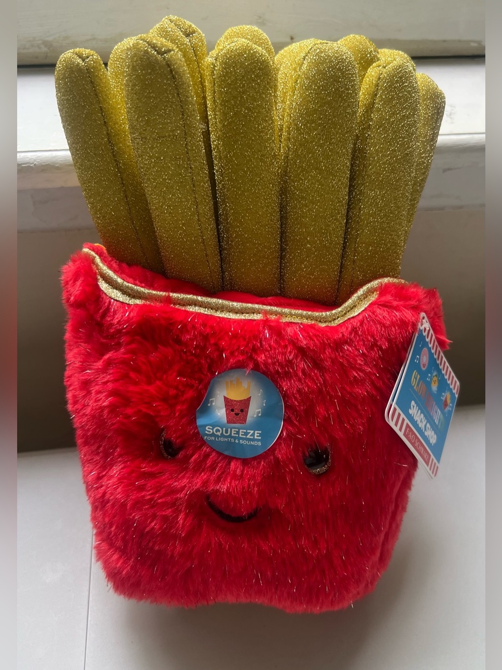 FAO Schwarz 11" Glow Brights Plush LED with Sound French Fries: Polyester Food - Picture 9 of 13